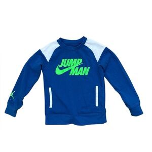 Nike Blue Sweatshirt with Green Logo
